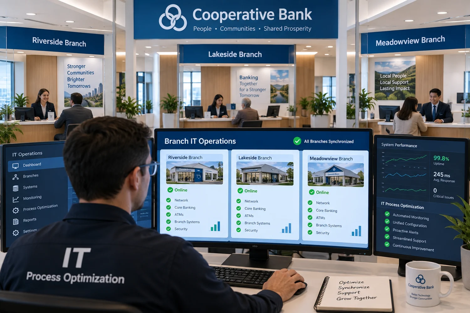 Cooperativa financeira otimiza processos de TI entre agências