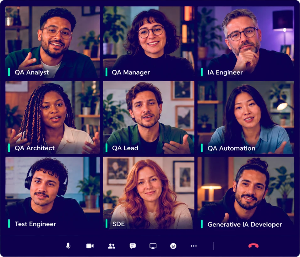 Equipe de QA especializada com apoio de IA